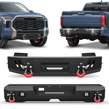Front Bumper / Rear Bumper With Sensor Holes For 2022-2025 Toyota Tundra 3rd Gen