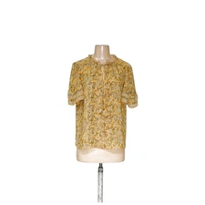 Max Studio Yellow Floral Blouse, M