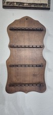 Vintage Walnut Wooden 32 Slot Souvenir Spoon ...