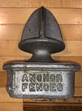 VTG CAST IRON Anchor Fence 2-1/2” inch Chain Link Square post cap topper finial