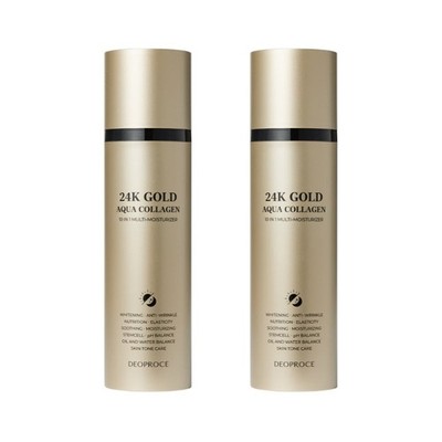 Deoproce 24K Gold Aqua Collagen 10 in 1 Multi Moisturizer 200ml*2Pcs / FREE SHIP