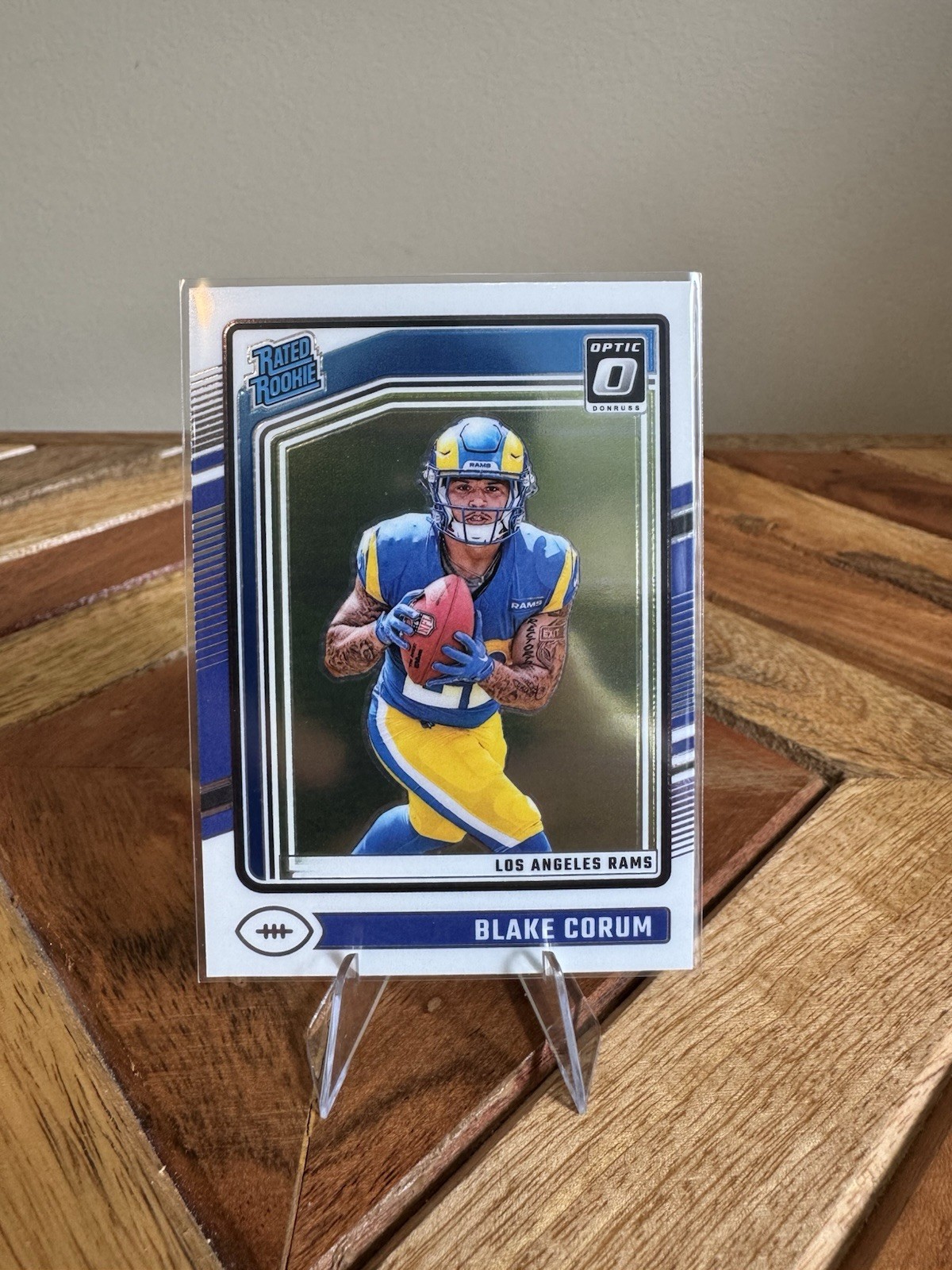 2024 Panini Donruss Optic Blake Corum #208 Optic Rated Rookie Rams (RC)