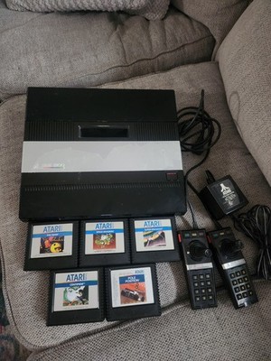 Atari 5200 4 Port Console Cords 5 Games No Switch Box Untested 