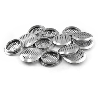 50 PCS 2.1 Inch 53mm Air Vents Circular Soffit Stainless Steel Mesh Silver