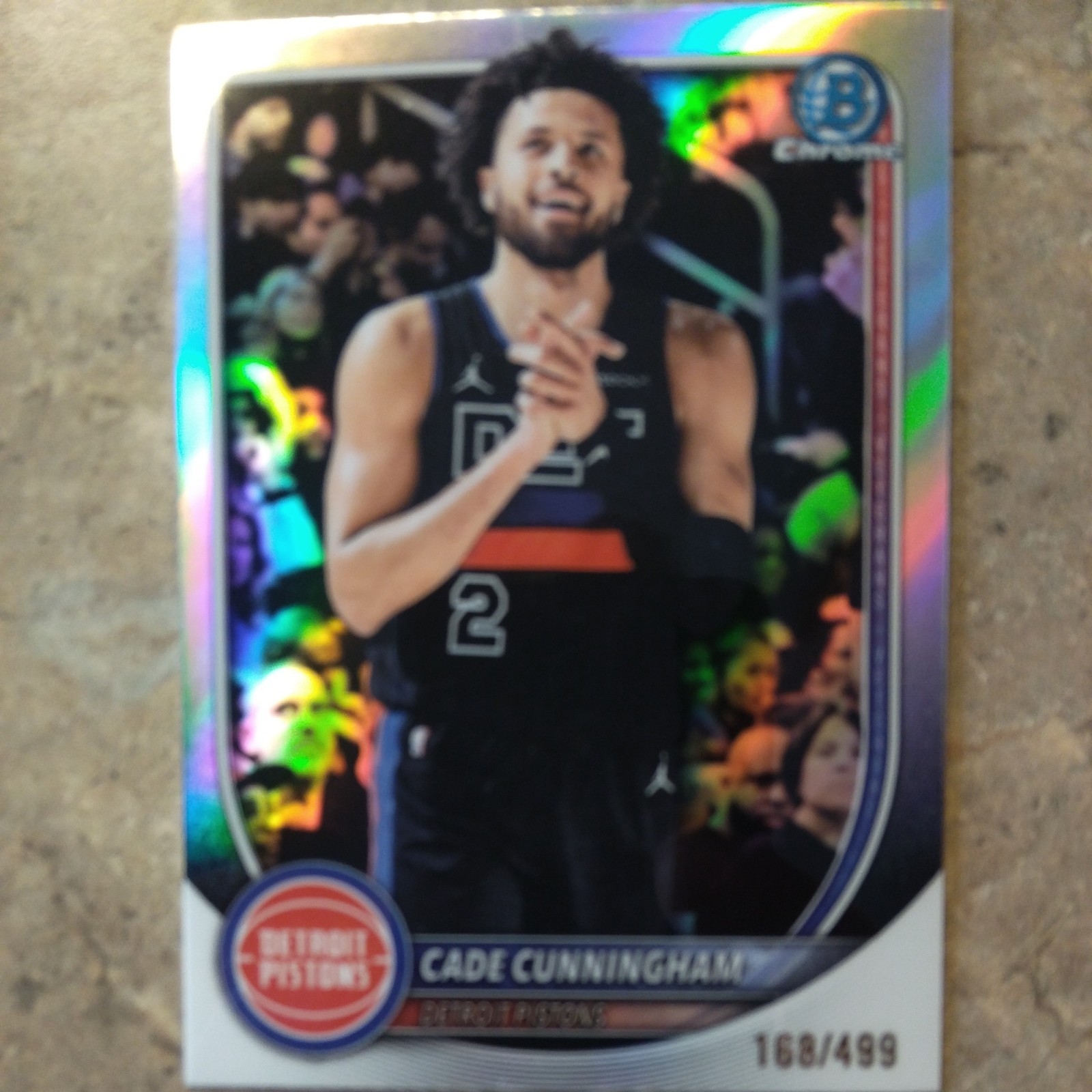 2025-26 Bowman - Cade Cunningham  Refractror /499 - Pistons