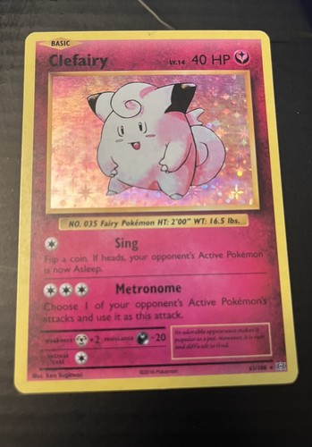 Clefairy 63/108 Holo Rare Evolutions Pokemon Lightly Played