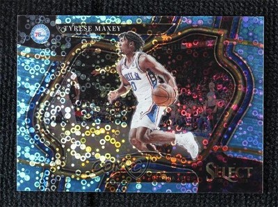 2022 Panini Select Courtside Light Blue Disco Prizm 25/99 Tyrese Maxey #209 hs9