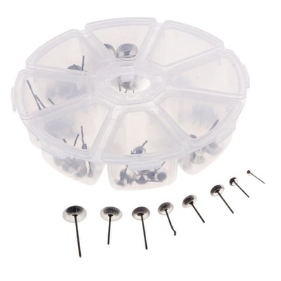 80 Stück 3-10 mm Glasaugen zum Filzen Nähen Bär Puppenherstellung