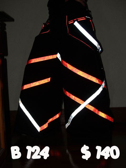 Heatwave phat pants rave gear reflective dance wear hardstyle reflector trousers