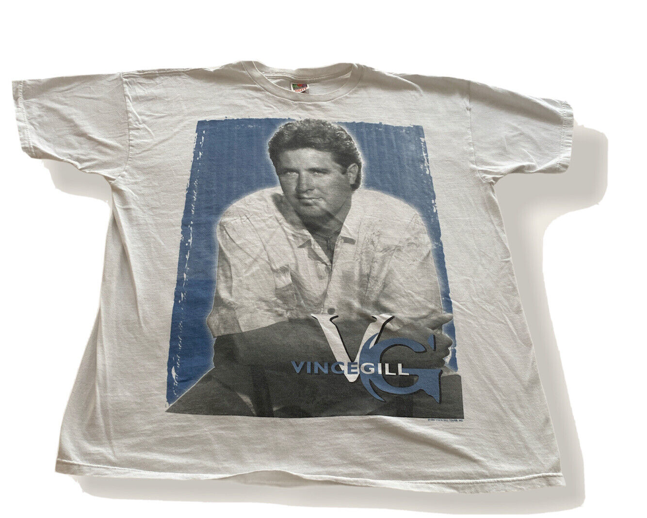 Vtg 90's Vince Gill Concert Tour Cities T-shirt Fits XXXL Rare C