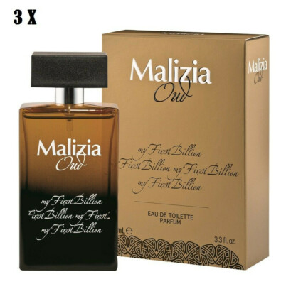 MALIZIA OUD my First Billion 3 x 100ml Eau de Toilette Parfum  