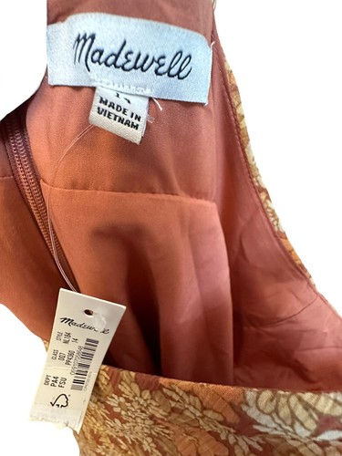 Madewell Floral Georgette Ruffle-Sleeve Tiered Midi Dress Daisy Meadow Sz 14 NEW - Picture 7 of 11