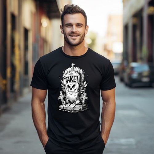 Camiseta "HALLOWEEN_214" Calavera y Huesos Cruzados - ¡Spooktacularmente Divertida! Diseño Unisex - Imagen 9 de 46