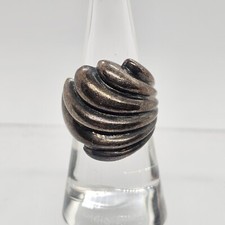 Sterling .925 Silver Shell Ribbed Design Ring Size 6.5
