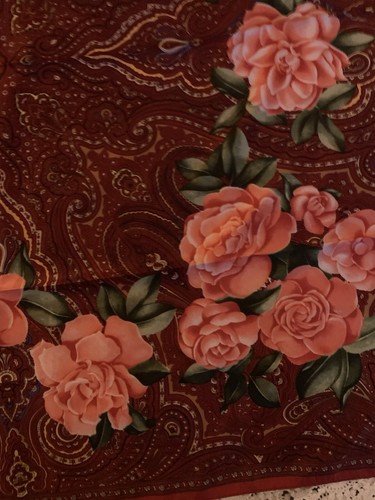 NWT Etro Milano Silk Scarf—Gorgeous Rose Print - Picture 5 of 10