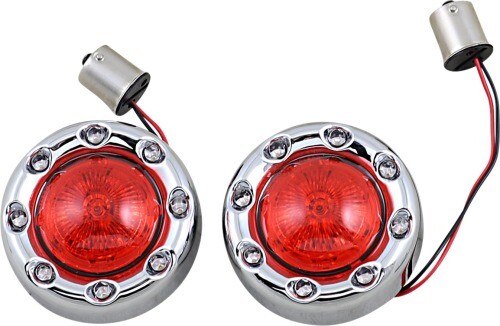 Custom Dynamics PB-BR-RR 56-CR Chrome Red ProBEAM Bullet Ringz PB-BR-RR-56-CR