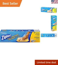 Microwaveable Meat Storage Bags - 75 Pack to Avoid Direct Contact with Raw Meat