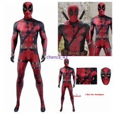 1PC Marvel Deadpool3 Wade Winston Wilson Cosplay Costume Suit Halloween Jumpsuit