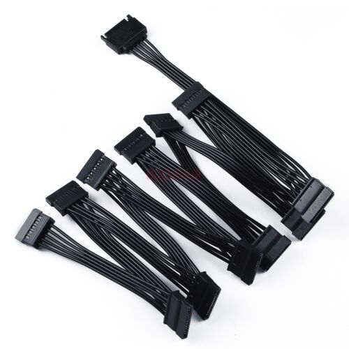 SATA Power 15 Pin 1 Male To 5/8/10/ Female Splitter Hard Drive Cable for HDD SSD - Picture 42 of 49