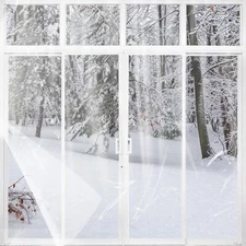 Patio Door Window Insulation Kit for Winter- 87 × 118 Inch Thicken Indoor Lar...