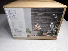 10" Round Pipestone Patio Tabletop Fire Bowl Concrete Gray Project 62 10000 BTU