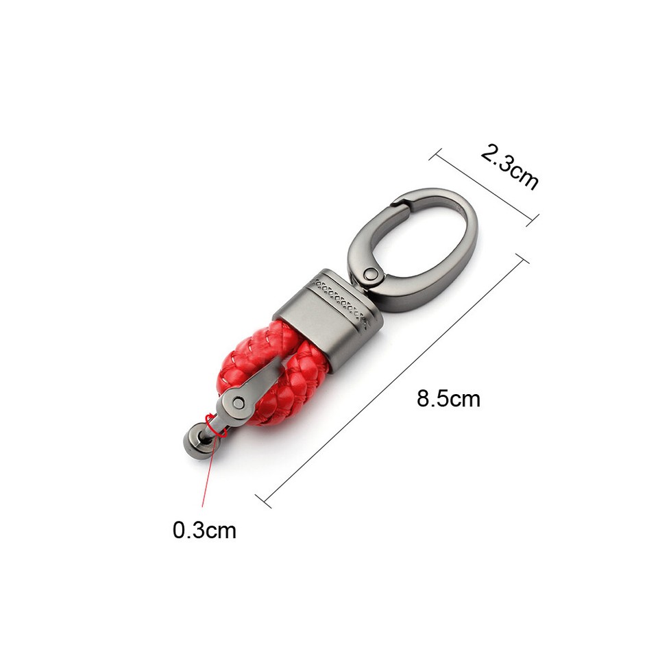 Durable Metal Leather Men Key Chain Ring Keyfob Keyring Keychain Car ...