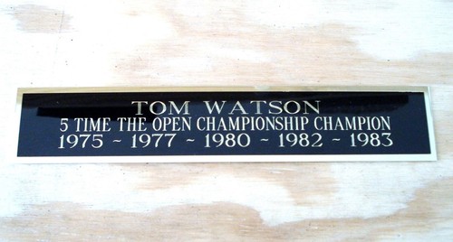 Tom Watson The Open 5X Champion Nameplate For A Golf Photo Plaque 1.25" X 6"