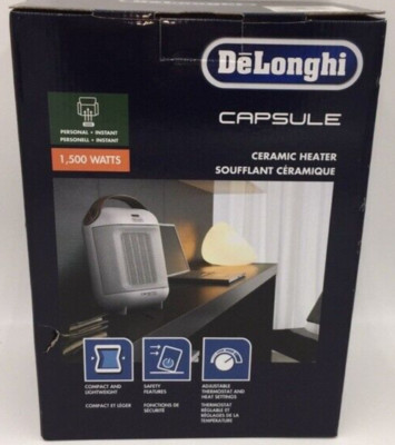 DeLonghi Capsule Electric Ceramic Portable Space Heater 1500 W
