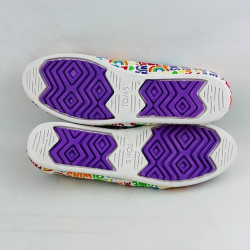 Toms Love Wins Pride Alpargata Canvas Flat Womens 10 Multi Rainbow Slip On Shoes - Picture 7 of 12