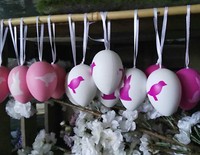 12 X Vogel Pink 6 Cm Hase Rosa Osterdeko Osterstrauch Deko Eier Ostern Ostereier