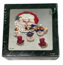 Vtg 1997 Popular Imports Miniature Holiday Tea Set Christmas Collectible TS 561