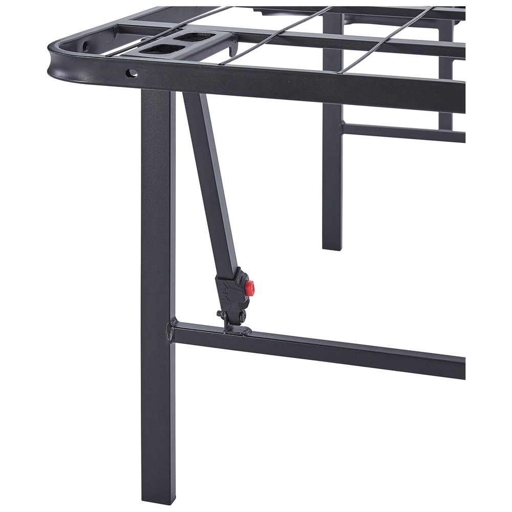 Mainstays 18" High Profile Foldable Steel Queen Platform Bed Frame Black