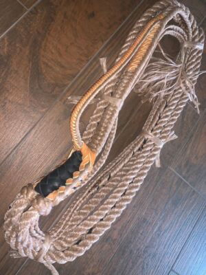 Tan Poly w X Stitching Bull Rope Pro 9/7 RH 3/4'' x 3/4'' Soft - EPT Bull ropes 16