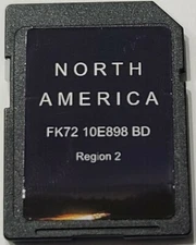 LAND ROVER JAGUAR NAVIGATION SD CARD  FK72 10E898 BD OEM REGION 2 NORTH AMERICA