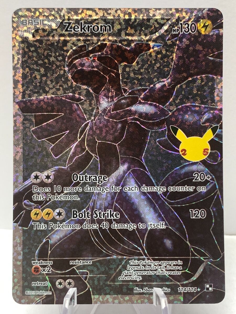 Pokemon Zekrom 114/114 Celebrations Classic Collection 25th Pokemon Zekrom 114/114 Celebrations Classic Collection 25th