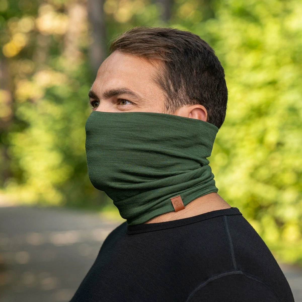 Merino Wool Men's Outdoor Neck Gaiter Breathable Winter Face Mask Dark Green
Opens in a new window o