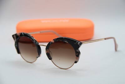 NEW WOOW SUPER LUCKY 1 COL 0503 BLACK FLORAL GRADIENT SUNGLASSES W/CASE 48-20