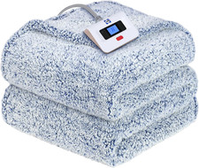 Electric Blanket Full Size, Soft Sherpa Heated Blanket Single Control with 10 He