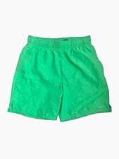 nike neon green mesh lined swim trunks mens size small GUC