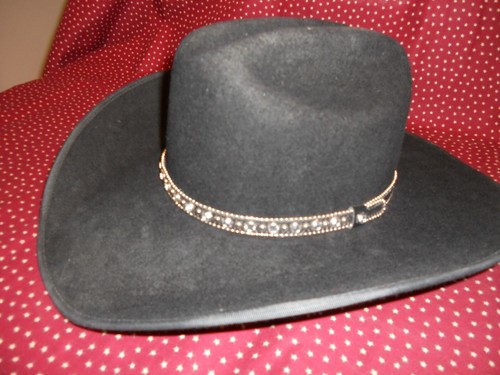 RODEO KING COWBOY HAT BLACK 100% WOOL 