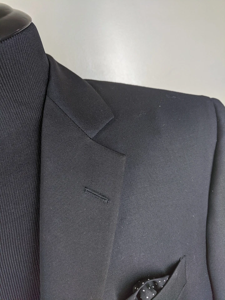 Millers Oath Bespoke  Formal Black One Button Wool Dinner Jacket  Fit 38-39 Reg - Image 3 of 4