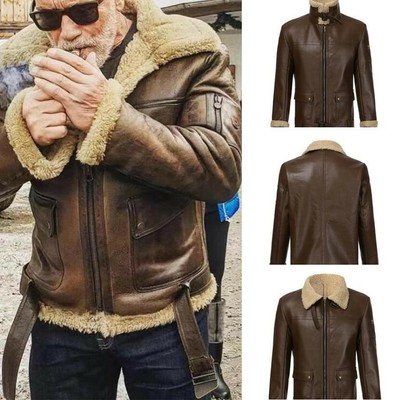 leather jacket with fleece