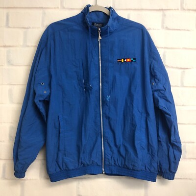 Vintage Catalina Sport Sailing Jacket Windbreaker Blue Zip L