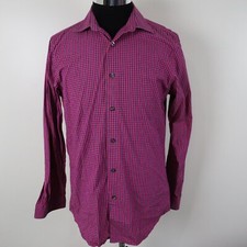 Apt 9 Shirt Mens 16.5 34/35 Slim Fit Stretch Fabric Button Up Pink Long Sleeve