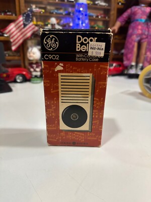 Vintage 1976 MCM Mid Century Modern GE Door Bell Chime C902 New Open Box
