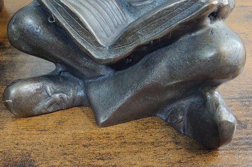 RARE VINTAGE GARY PRICE 1958 Young boy and Girl "Storytime" Bronze Sculptures - Picture 18 of 20