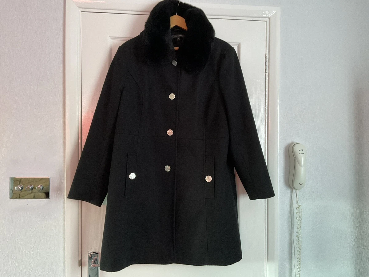 Ladies black coat size 18 cheap