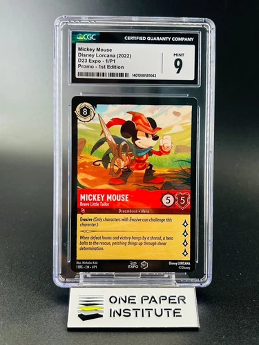 CGC9 Mickey Mouse Disney Lorcana D23 Expo-1/P1 Promo-1st Edition