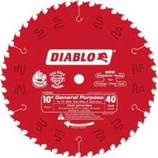 DIABLO 10″ Diam, 5/8″ Arbor Hole Diam, 40 Tooth Wet & Dry Cut Saw Blade D1040X
