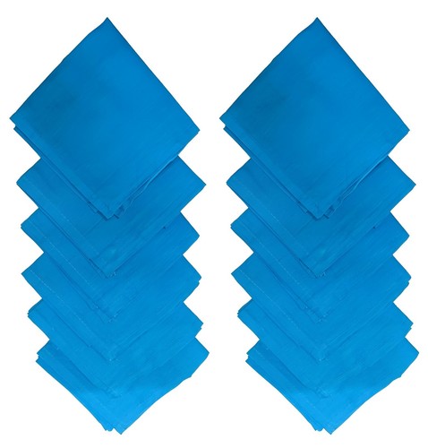 Men's & Women's Handkerchiefs Cotton Plain & Accessories Napkins 12 Pcs Hankies - Picture 27 of 29